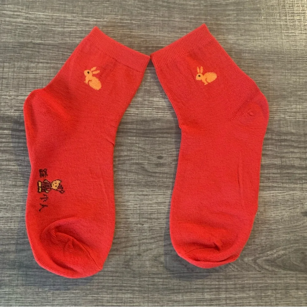 🍒🍒 2 Pairs Red Chinese New Year Socks